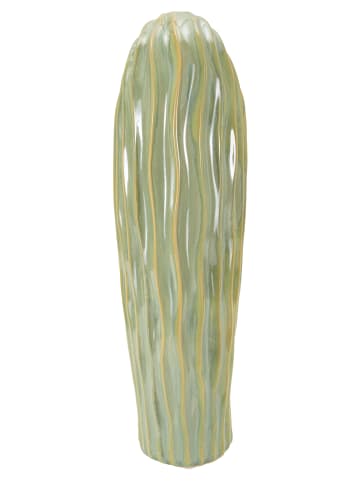 Mauro Ferretti Grüne Keramikvase, 22 x 10 x 39 cm