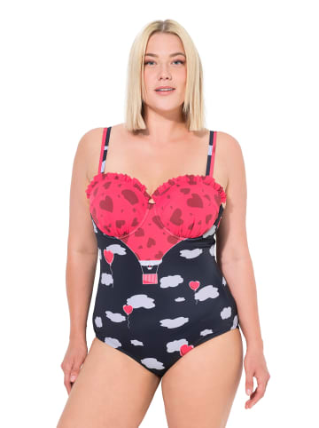 Ulla Popken Badeanzug in schwarz