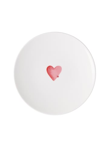 Villeroy & Boch Frühstücksteller Sending Love With Love ø 21,2 cm weiß-rot in weiß-rot