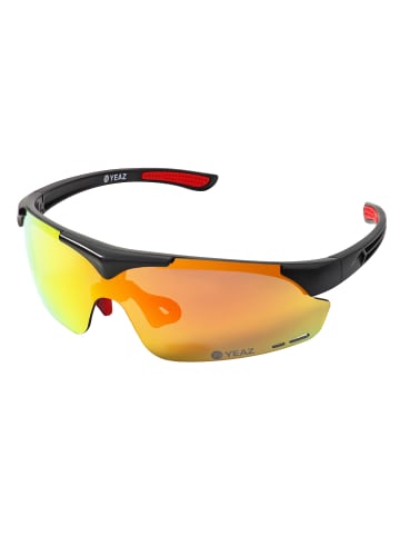 YEAZ SUNUP Magnet-Sport-Sonnenbrille in mattschwarz