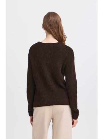 ICHI Strick-Cardigan langarm IHKAMARA Loose fit in Chocolate Torte