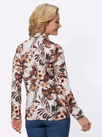 WITT WEIDEN Poloshirt in apricot-camel-bedruckt