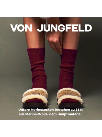 von Jungfeld Socken Merino in Ruby Red