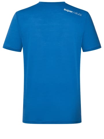 super.natural Merino T-Shirt M ACTIVE TEE in blau