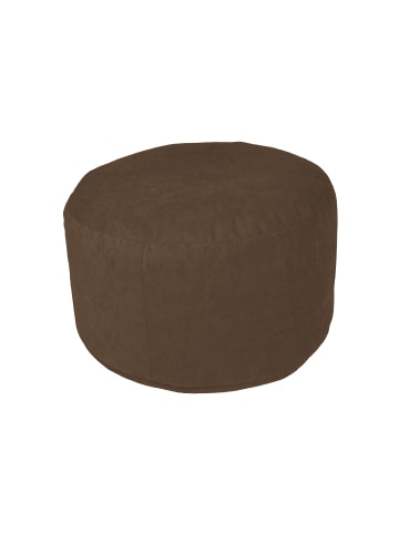 Linke Licardo Pouf Fußhocker Hocker Ø47/34 cm in dunkelbraun