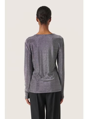 Soaked in Luxury Langarm-Shirt SLSkylara Slim fit in Silver