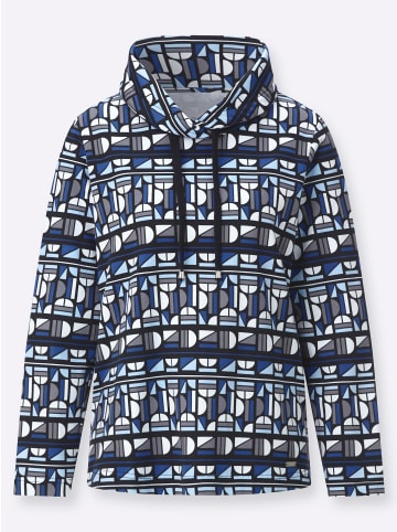 WITT WEIDEN Sweatshirt in royalblau-schwarz-bedruckt