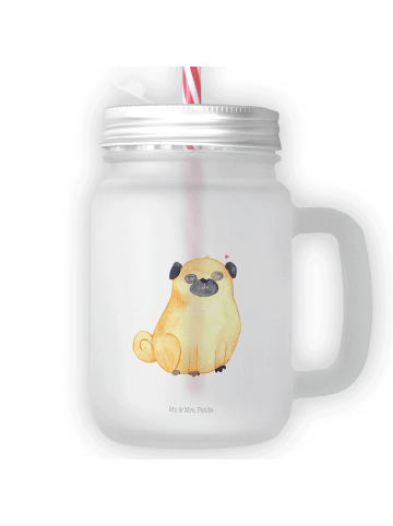 Mr. & Mrs. Panda Einmachglas Mops ohne Spruch in Transparent