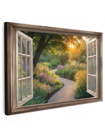 MuchoWow Leinwand Bilder Hellgelb