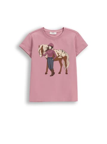 Coccodrillo T-Shirt mit kurzen Ärmeln in gedämpftes Rosa