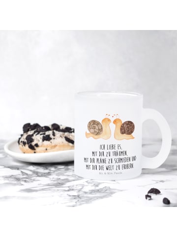 Mr. & Mrs. Panda Pott Schnecken Liebe mit Spruch in Transparent