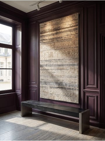 KADIMA DESIGN Teppich Kurzflor für Fußbodenheizung HORNER modern Wohnzimmer Diele in Natur