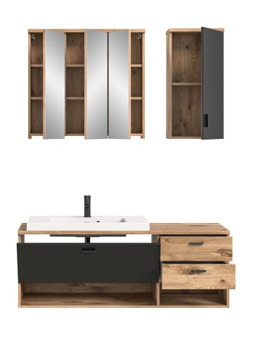 ebuy24 Badmöbelset Grado 3-teilig Eiche 140 x 48 cm