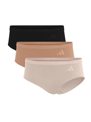adidas Hipster Sport Active Seamless - Packaged Panties in schwarz, braun, rose