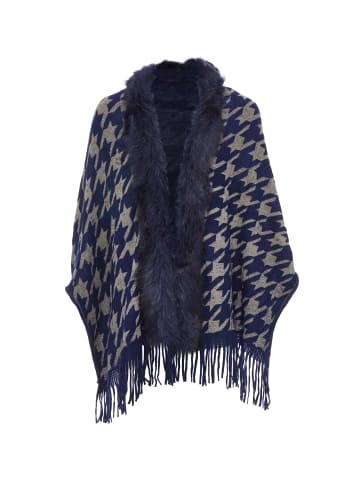 osha Poncho in Blau