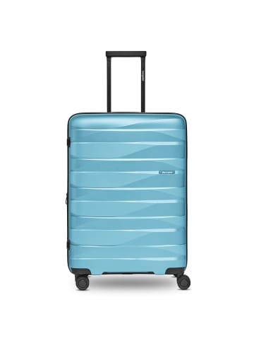 Bergpfeil Travel 4-Rollen Trolley M 66 cm mit Dehnfalte in glacier blue metallic