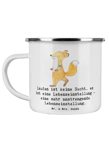 Mr. & Mrs. Panda Kaffeepott Laufen Lebensstil mit Spruch in Weiß