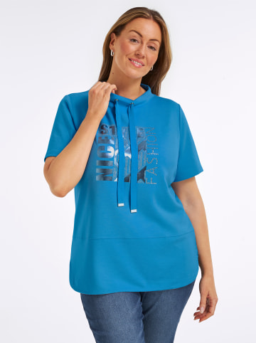 WITT WEIDEN Stehkragen-Shirt in himmelblau