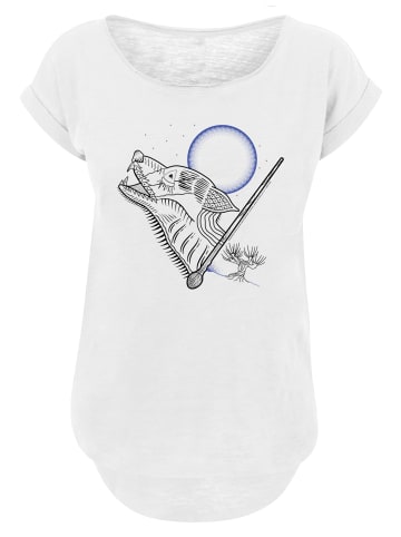 F4NT4STIC Long Cut T-Shirt Harry Potter Werewolf Line Art in weiß