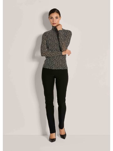 MADELEINE Elegantes Oberteil mit Pünktchen-Design in schwarz / wollweiß