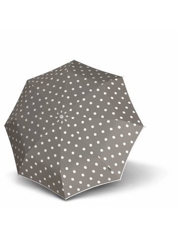 Knirps T.200 M Duomatic - Taschenschirm Regenschirm (bordeaux) in dot art taupe
