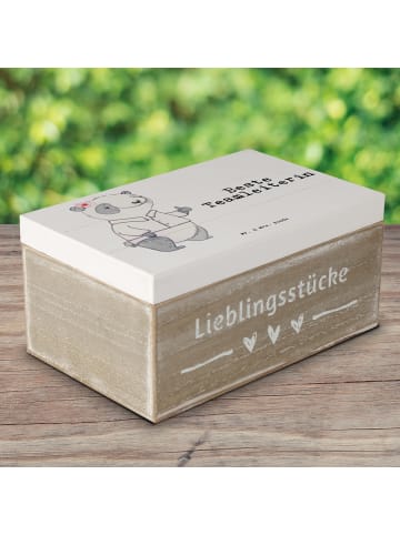 Mr. & Mrs. Panda Erinnerungsbox Panda Beste Teamleiterin mit Spruch in Weiß