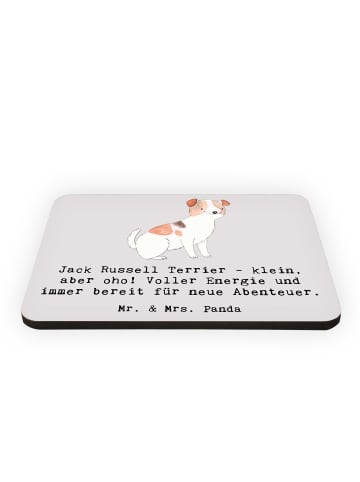 Mr. & Mrs. Panda Pinnwand Magnet Jack Russell Terrier mit Spruch in Grau Pastell