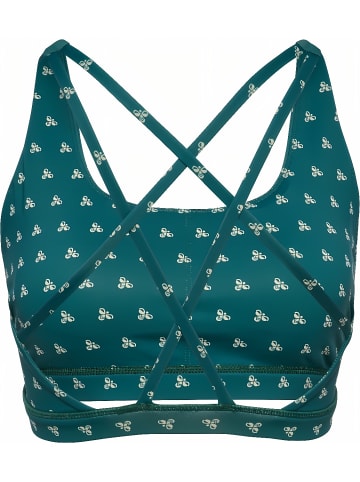 Hummel Sport-BH "Hiit Aop Impact Strap Bra" in Grün