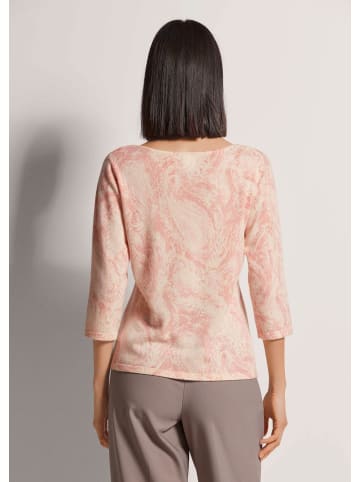 MADELEINE V-Pullover mit Kaschmir in wollweiß / puderrosé