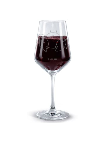 Mr. & Mrs. Panda Weinglas Sternzeichen Krebs ohne Spruch in Transparent