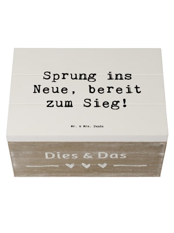 Mr. & Mrs. Panda Geschenkbox Spruch Sich in einer neuen Sportart... in Weiß