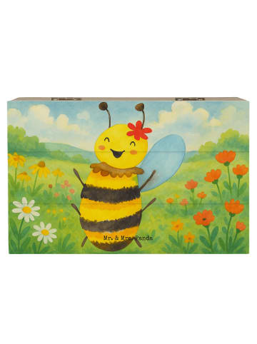 Mr. & Mrs. Panda Kiste Biene Happy Design ohne Spruch in Weiß