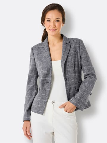 creation L Blazer in graphit-kariert