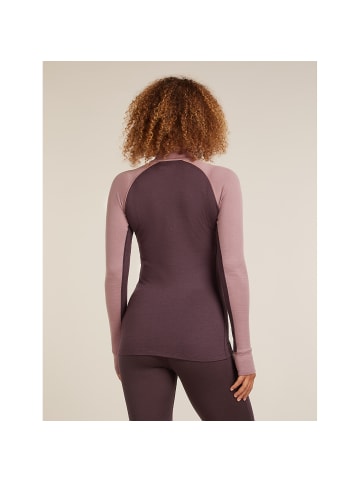 icebreaker Unterhemd Wo Merino 260 ZoneKnit LS Half in Bordeaux433