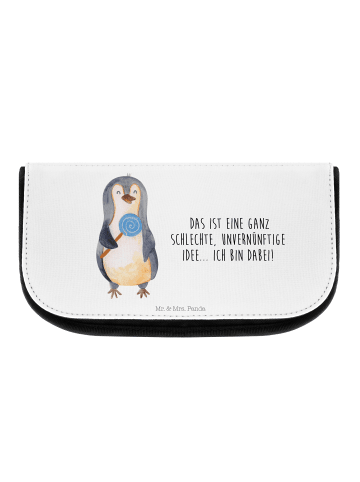 Mr. & Mrs. Panda Kulturbeutel Pinguin Lolli mit Spruch in Weiß