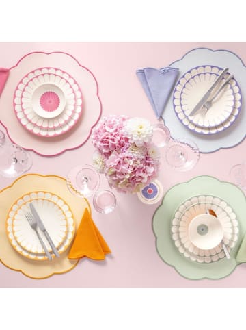 Villeroy & Boch 6er Set Platzsets Fleur Accessoires in Grün ø 40 cm in grün