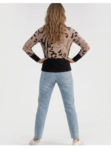 Navigazione Pullover in schwarz / café au lait