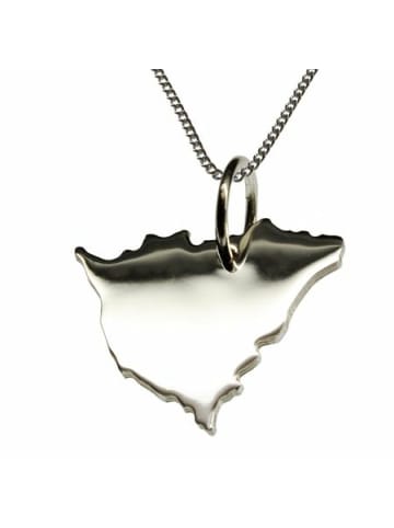 Schmuckador 50cm Halskette + Nicaragua Anhänger in massiv 925 Silber in silber