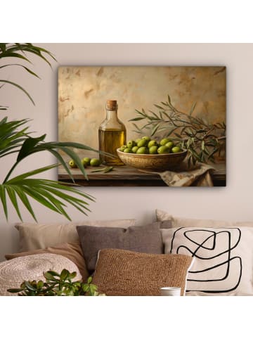 OnlyWow Leinwand Bilder Olivgrün
