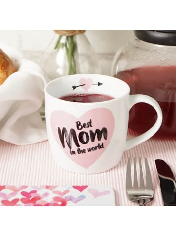 Geda Labels Tasse Best Mom in the world in Rosa - 300 ml