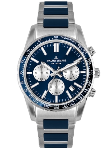 Jacques Lemans Armbanduhr Chronograph Liverpool Blau Ø 39 mm