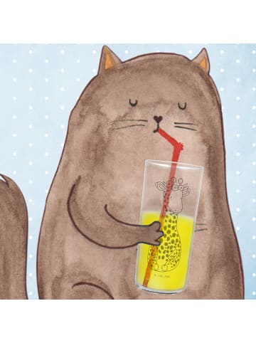 Mr. & Mrs. Panda Glas Giraffe Blumenkranz ohne Spruch in Transparent