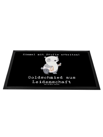 Mr. & Mrs. Panda Schmutzfangmatte Goldschmied Leidenschaft mit S... in Schwarz
