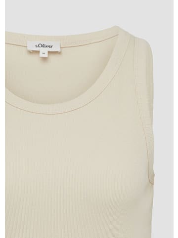 s.Oliver T-Shirt keine Ärmellänge in Beige