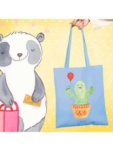 Mr. & Mrs. Panda Tragetasche Kaktus Luftballon ohne Spruch in Sky Blue