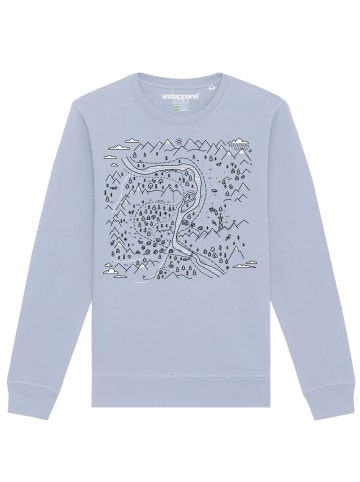 wat? Apparel Sweatshirt Landschaft in Serene Blue