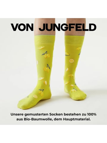 von Jungfeld Gemusterte Socken Italy Icons in Lemon (Icon)