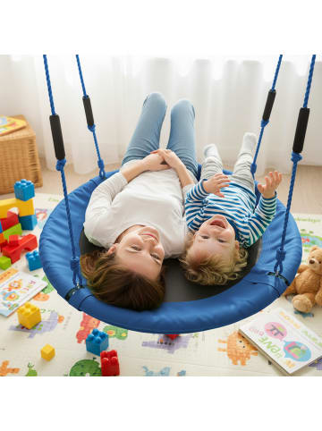 relaxdays Nestschaukel in Blau – 80 cm