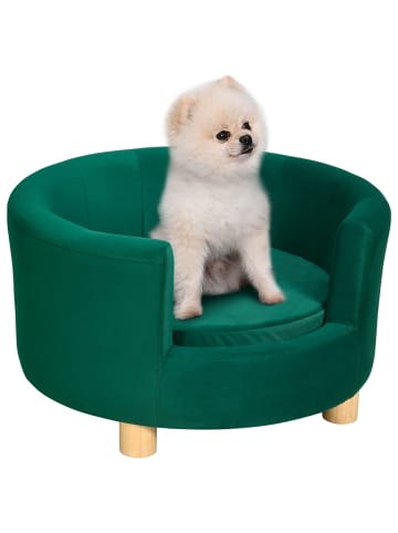 Pawhut Hundesofa Grün 65B x 64T x 37H cm
