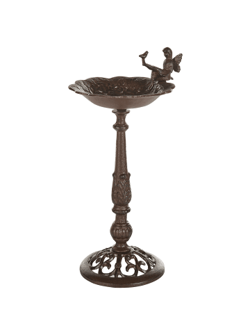 Beliani Vogelbrunnen LARK in Braun - (W) 24 x (H) 53 x (L) 24 cm
